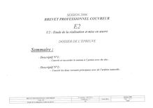 Etude de la réalisation et mise en oeuvre 2006 BP - Couvreur