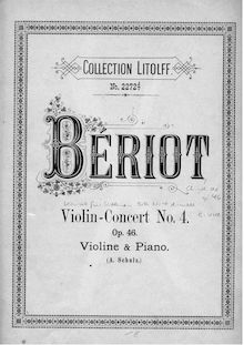 Partition violon et partition de piano, violon Concerto No.4, 4me Concerto p. Violon av. Acc. d’Orchestre
