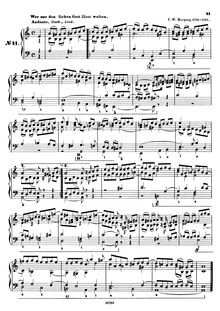 Partition complète, choral Prelude Wer nur den lieben Gott lässt walten par Friedrich Wilhelm Marpurg