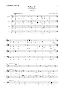 Partition SATB chœur Score, Psalmus 131, Beischer-Matyó, Tamás