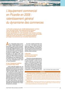 L équipement commercial en Picardie en 2008 : ralentissement général du dynamisme des commerce