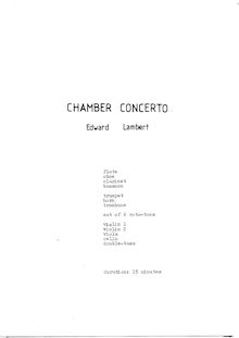 Partition complète, Chamber Concerto, Lambert, Edward