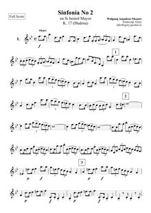 Partition violons I, Symphony, Symphony Eisen B-flat 6, B♭ major