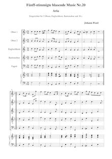 Partition No.20: Aria - Score et parties, Sonaten für 3 Posaunen und 2 Zinken