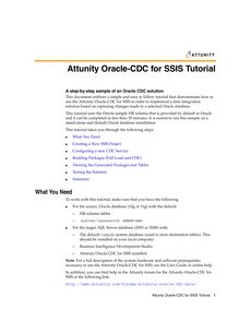 Attunity Oracle-CDC for SSIS Tutorial