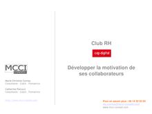 Club RH - Motiver ses collaborateurs
