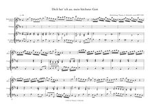 Partition , Dich bet  ich an, mein höchster Gott (after BWV 449), chansons et airs
