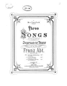Partition complète, Drei chansons f. S. (od. T.) m. Pfte., Abt, Franz