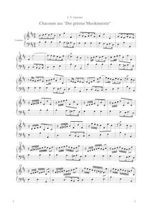Partition complète, Chaconne, par Mr. J., Goerner, B minor, Görner, Johann Valentin