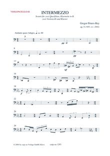 Partition violoncelle 2, Intermezzo, Peters-Rey, Gregor