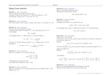 Sujet : Algèbre, Matrices et déterminants, Rang d une matrice