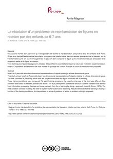 La résolution d un problème de représentation de figures en rotation par des enfants de 6-7 ans - article ; n°4 ; vol.51, pg 169-188