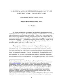 1 AN EMPIRICAL ASSESSMENT OF THE COMPARATIVE ADVANTAGE GAINS FROM ...