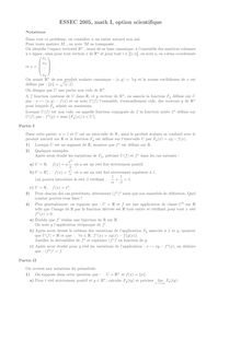 ESSEC 2005 mathematiques i classe prepa hec (ecs)