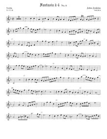 Partition viole de gambe aigue, fantaisies pour 4 violes de gambe et orgue par John Jenkins