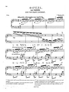 Partition , Die Forelle (S.563/6), 6 Melodien von Franz Schubert