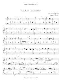 Partition complète, Callino Casturame, C major, Byrd, William
