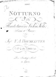 Partition parties complètes, Notturno per flauto traverso, violon, viole de gambe, 2 corni et basso, No.4.