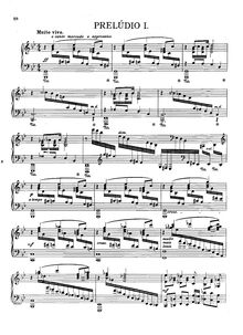 Partition de piano, 7 Prelúdios, Fragoso, António