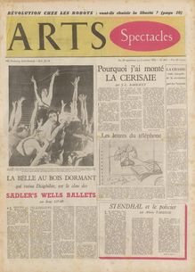 ARTS N° 483 du 29 septembre 1954