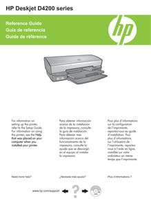 Notice Imprimantes HP  Deskjet D4268