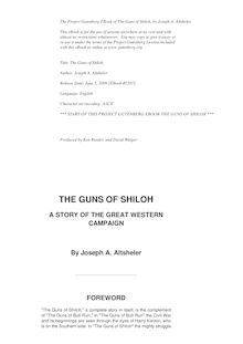 The Guns of Shiloh - A Story of the Great Western Campaign