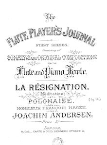 Partition complète et , partie, La Resignation et Polonaise, Op.22