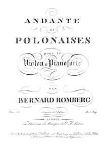 Partition Piano , partie, Andante et Polonaises, Op.32, D Major