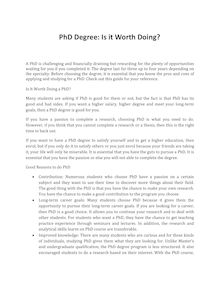 Why You Should Do a PhD?
