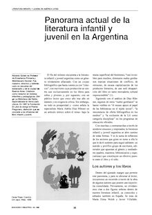 Panorama actual de la literatura infantil y juvenil en la Argentina