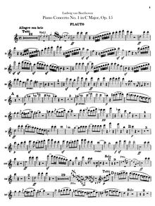 Partition flûte, Piano Concerto No.1, C Major, Beethoven, Ludwig van