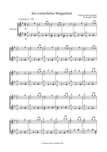 Score, Ein winterliches Wiegenlied, Sardelli, Federico Maria