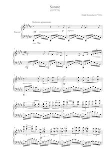 Partition complète, Sonate, Piano Sonata, C-sharp minor, Breitenbach, Ralph