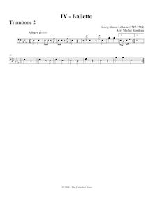 Partition Trombone 2, Little Baroque , Rondeau, Michel par Michel Rondeau