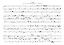 Partition complète, Trio en G major, G major, Bach, Johann Sebastian par Johann Sebastian Bach