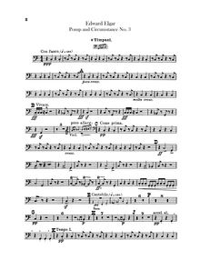 Partition timbales, basse tambour / cymbales, Snare tambour, ténor tambour, Pomp et Circumstance, Op.39