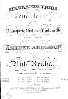 Partition Trio No.6: parties, 6 Piano Trios, Op.101, Six grands trios concertants