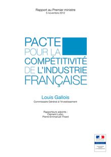 Pacte pour la compétitivité de l industrie française