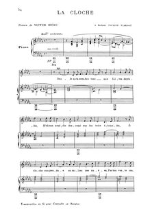 Partition complète (D♭ major), La cloche, D♭, Saint-Saëns, Camille par Camille Saint-Saëns