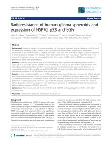 Radioresistance of human glioma spheroids and expression of HSP70, p53 and EGFr