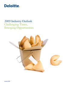 2009 Industry Outlook: Challenging times, emerging opportunities