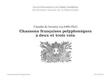 Claudin de Sermisy - Chansons françaises polyphoniques à deux et trois voix [1]