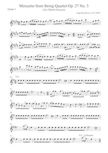 Partition guitare parties, 6 corde quatuors, G.189-194 (Op.24), Sei Quartetti concertanti