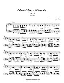 Partition Manualiter, choral préludes, Bach, Johann Sebastian