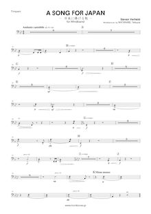Partition timbales, A Song pour Japan, Verhelst, Steven par Steven Verhelst