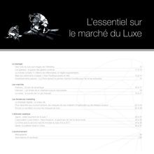 L essentiel sur le marché du luxe - Luxe 2013
