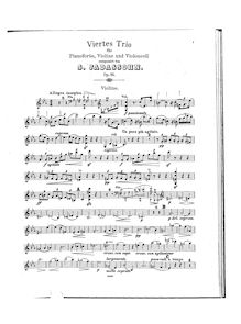 Partition de violon, Piano Trio No.4, Op.85, Jadassohn, Salomon