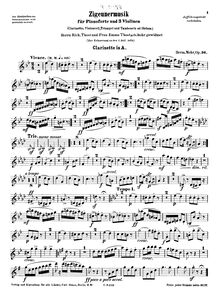 Partition clarinette , partie, Zigeunermusik, Mohr, Hermann
