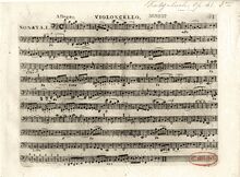 Partition de violoncelle, 3 sonates pour clavecin ou Piano, flûte ou violon et violoncelle, Op.41