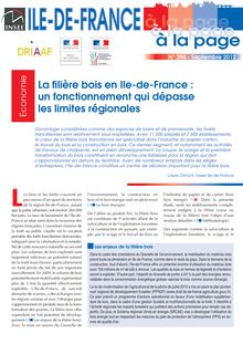 La filière bois en Ile-de-France :     un fonctionnement qui dépasse     les limites régionales